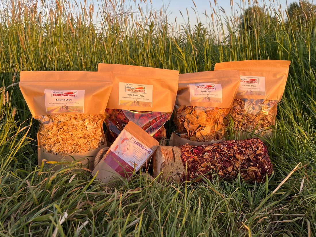 Geschenke für Tierfreunde – Trockengemüse kreativ verpackt